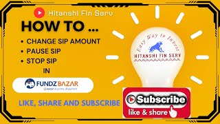 How to manage SIP in fundzbazar  change SIP amount  step  up SIP  stop SIP  pause SIP [upl. by Cressi502]