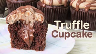 CHOCOLATE TRUFFLE CUPCAKES RECIPE  Easy DIY Fluffy Chocolate Cake  Yummy Dessert  Baking Cherry [upl. by Ecinue]