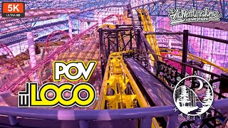 EL Loco Front Seat On Ride POV 5K 60FPS  Vertical Drop Alan Schillke SampS  AdventureDome Las Vegas [upl. by Ariem991]