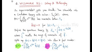 Study With Me Wilsonian Renormalization Group Flow Part 1 [upl. by Lelah]