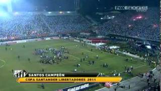 LA BRONCA SANTOS PEÑAROL FINAL LIBERTADORES [upl. by Enreval139]