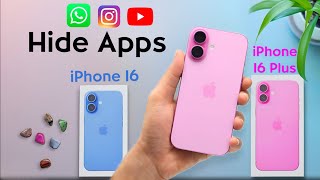 How to Hide Apps on iPhone 16 amp iPhone 16 Plus  Hide Any App With Face IDPasscode on iPhone 16 [upl. by Wedurn553]