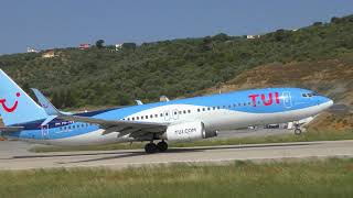 Skiathos 2020  TUI B737 Powerful Takeoff [upl. by Stavro]