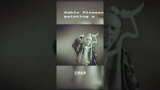 An original video of Pablo Picasso at work painting a quotBullquot  1949 [upl. by Onek]