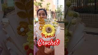 Amazing Skills crochet flowers sunflower ofw ofwlife [upl. by Ibok]