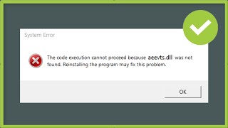 aeevtsdll File Missing Error  aeevtsdll File Not Found [upl. by Jermaine]