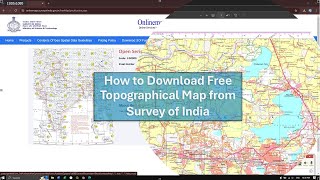 How to Download Free Topographical Map from Survey of India  India [upl. by Roselle]