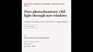 Flow photochemistry Old light through new windows  RTCLTV [upl. by Ayotahc594]