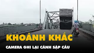 Khoảnh khắc sập cầu bắc qua sông Hồng ở Phú Thọ qua camera hành trình và nhà dân [upl. by Ahsatan655]