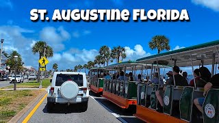 Driving Downtown St Augustine Florida • Americas Oldest City • 4k HDR [upl. by Lemaceon]