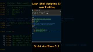 Linux Shell Scripting 13  case Funktion 1 bis 3 [upl. by Amla]