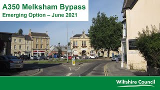 Proposed A350 Melksham bypass route Option 10c [upl. by Pfosi]