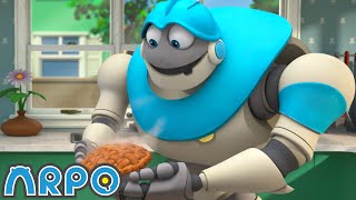 Who Wants Pie 🥧 Funny Cartoons for Kids  Robot Videos  ARPO [upl. by Ursa]