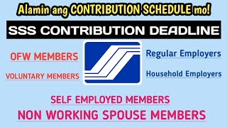 SSS CONTRIBUTIONS DEADLINE 2024 [upl. by Lerraj258]