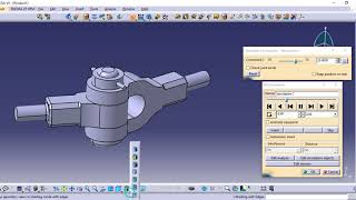 Knuckle Joint  Kinematics and Simulation  Catia V5 [upl. by Aitel]