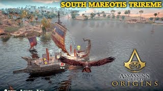 Assassins Creed Origins  South Mareotis Trireme  Roman War Ship Raid [upl. by Reklaw]