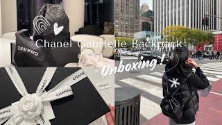 CHANEL BAG UNBOXING  CHANEL GABRIELLE BACKPACK [upl. by Nhguavahs]