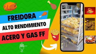 ✅POLLO BROASTER EN 800 MINUTOS 🤯🤯🍗FREIDORA INDUSTRIAL ALTO RENDIMIENTO ACERO FF 🍗🥩🍠 [upl. by Rafter]