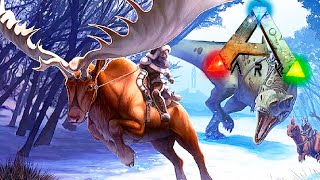 TAMEANDO 4 RENOS 33 MEGALOCEROS ARK SURVIVAL EVOLVED Makigames [upl. by Nettie]