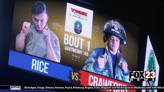 Video Firefighters and police officers fight MMA style for charity at Smoke amp Guns IX [upl. by Inesita]