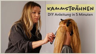 DIY Strähnen mit KAMM 💛 Schöne dezente Aufhellung der Haare  Technik amp Anleitung Kammsträhnen [upl. by Naillik]