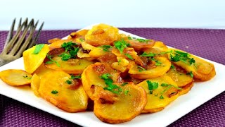 Fried Potatoes Recipe  How to Make Tasty Fried Potatoes [upl. by Oiracam]