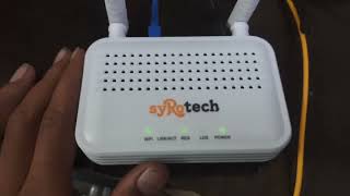 Syrotech GEPON ONT SYGPON10002WDONT Router Configuration in PPPoe Syrotech Single band Router [upl. by Burny873]