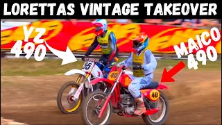 Vintage Bikes Race Loretta Lynn’s 2024 50 Plus Class Maico amp YZ 490 [upl. by Elleirad380]