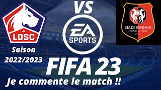 Lille vs Rennes 14ème journée de ligue 1 20222023  FIFA 23 PS5 [upl. by Sorcha]