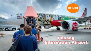 Penang Singapore AirAsia flight  Penang International Airport tour [upl. by Lenz]