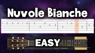 Ludovico Einaudi  Nuvole Bianche  Guitar tutorial TAB [upl. by Orgell]