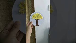 Cute paper tree craft idea for kids viralshort craft kidscraft kidsvideo youtubeshorts shorts [upl. by Hannahs]