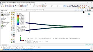 Example 101 How to use Abaqus cohesive zone elements CZM for delamination of DCB beam [upl. by Anastos671]