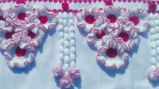 Wow🤩💞 Gate parda ka design  new design gate parda amazing design to colours crochet jhalar [upl. by Adalbert]