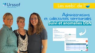 Webinaire  Administrations et collectivités territoriales  Suivi et anomalies DSN [upl. by Camila]