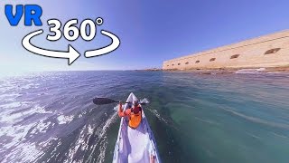 360° VR Kayak en Cádiz por la playa de La Caleta Cádiz360VR [upl. by Jeanna]