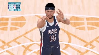 🔴 LIVE NOW USA vs France Full Game  2024 Olympic Mens Basketball Live  Gold Medal Game  2K24 [upl. by Anhsirk708]