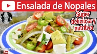 CÓMO HACER ENSALADA DE NOPALES  Vicky Receta Facil [upl. by Giacamo]