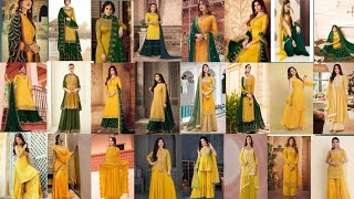 2024 Yellow And green Combination Suit Ideas  Letest Haldi Mahendi Dress Ideas [upl. by Festa]