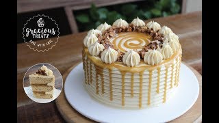 Ultimate Eggless Butterscotch Cake Recipe  Butterscotch Sauce  Praline Recipe [upl. by Philippa]