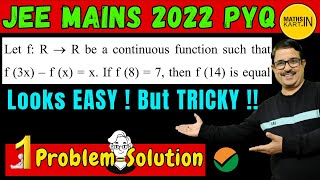 Tricky Function Question  JEE Main 2022 Maths  Functions JEE Mains PYQ [upl. by Eirac]