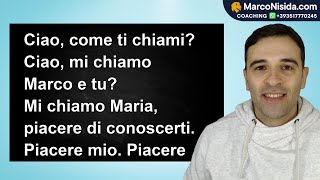 Curso de Italiano para Principiantes Lección 2 ¿Cómo te llamas Frases y Diálogos en Italiano [upl. by Lynnette448]