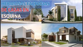 HERMOSAS FACHADAS de CASAS en ESQUINA [upl. by Ahern]