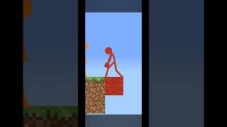 Minecraft bridging  Java vs Bedrock  minecraft stickman animation alanbecker [upl. by Corby]