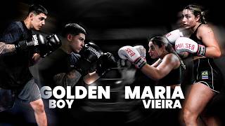 GOLDEN BOY VS MARIA VIEIRA SPARRING  muay thai [upl. by Mal]