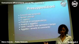 Comunicare efficacemente con la PNL  Lezione 3 [upl. by Erinna507]