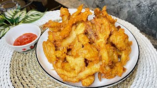 Jamur Tiram Krispi masak food cooking trending [upl. by Odirfliw]