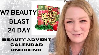 W7 Beauty Blast 24 Day Beauty Advent Calendar Unboxing [upl. by Galasyn605]