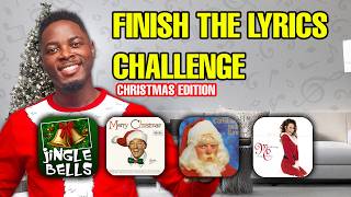 FINISH THE LYRICS CHALLENGE CHRISTMAS EDITION  Vlogmas Day 8 [upl. by Mirak]