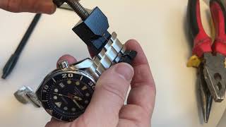 Resizing a Seiko pin and collar bracelet on a Sumo or Monster [upl. by Henrion]